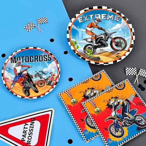 Dirt Bike Birthday Party Decor Supplies Set