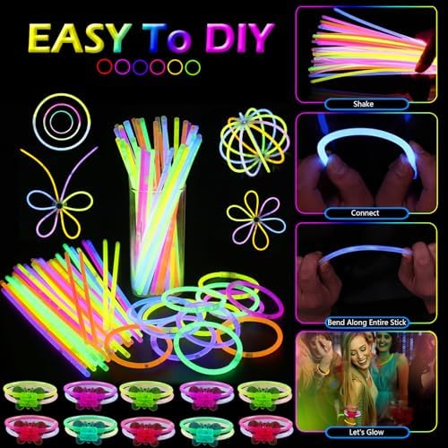 152 Piece Glow in the Dark Party Supplies Set