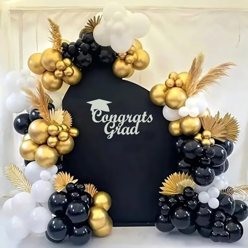 Gold and Black Balloons 50PCS Balloon Arch Kit