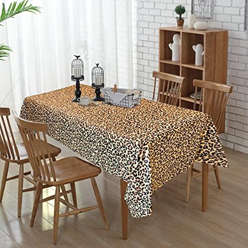 5Pcs Leopard Animal Print Table Covers for Jungle Safari Party