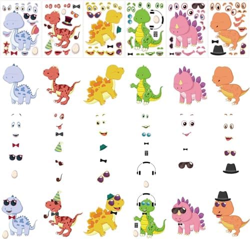 Slmeno Dinosaur Party Favors 10 Styles 168Pcs Set