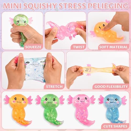 LiYiQ 134 Pcs Axolotl Party Favors Set