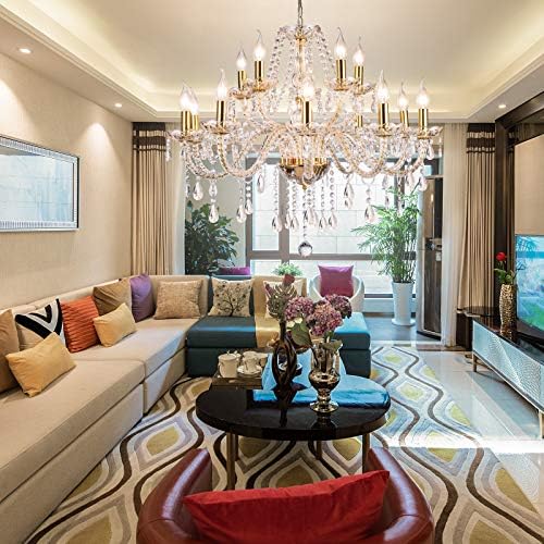 Panghuhu88 15 Light Crystal Chandelier Elegant Decor