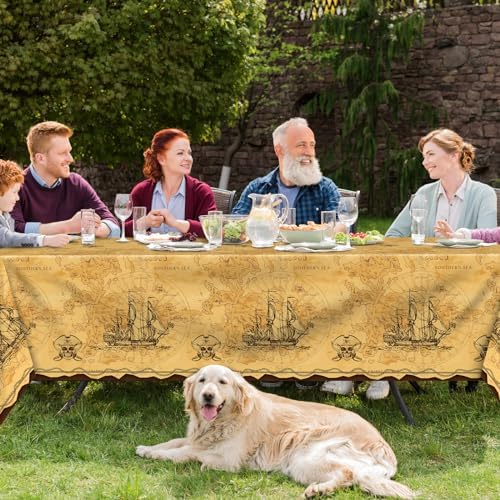 Durony 2 Pack Pirate Party Tablecloth