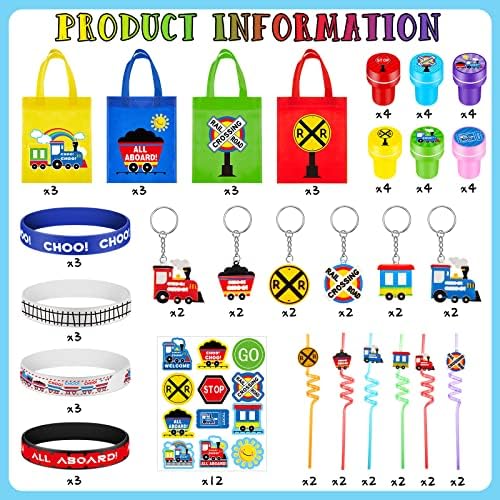 Sumind 228 Pcs Train Party Favors Multi Item Pack