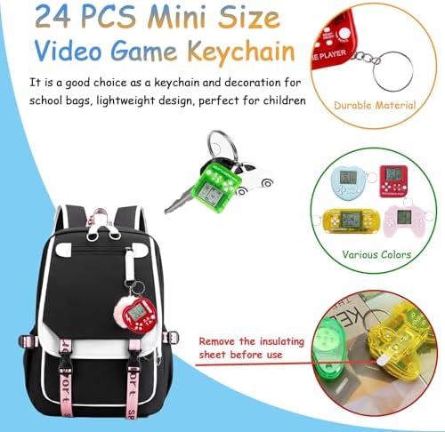 24Pcs Video Game Keychain Party Favors