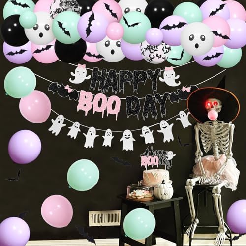 Pastel Halloween Birthday Balloon Garland Arch Kit for Girls