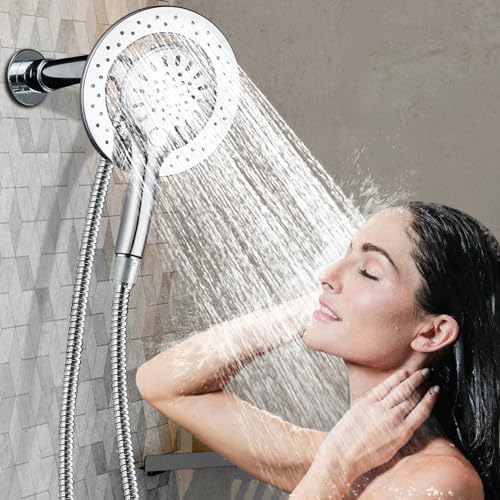 Dual Shower Head Set with Magnetic Handheld and Rainfall 2 in 1