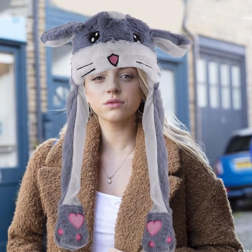 Plush Hamster Ears Moving Party Hat for Kids and Adults