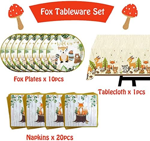 Fox Birthday Party Decor Kit 48PCS