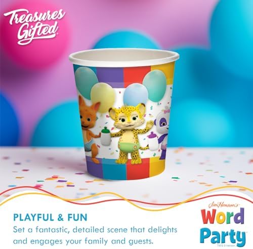 Treasures Gifted Word Party Cups 16 Count