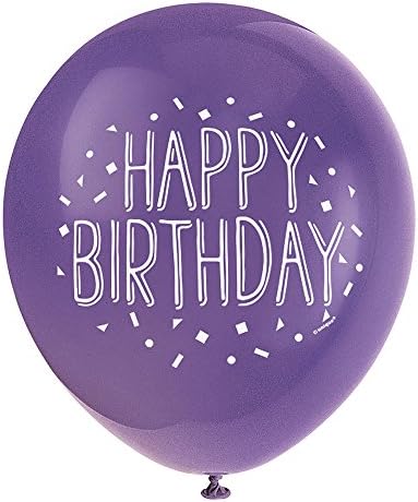 Unique Fun Happy Birthday Party Latex Balloons 8 Pcs