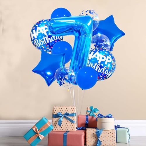 7 Balloon Number Set for Birthday Party Decorations