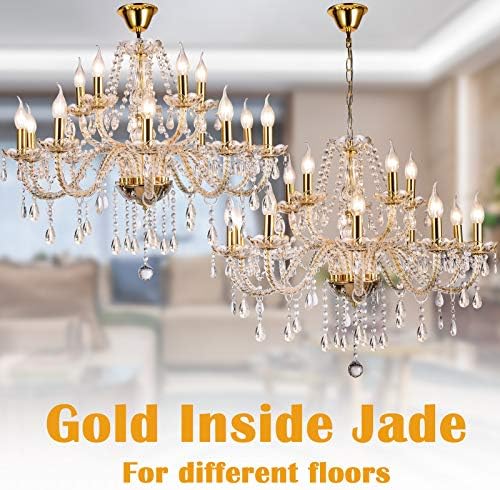 Panghuhu88 15 Light Crystal Chandelier Elegant Decor