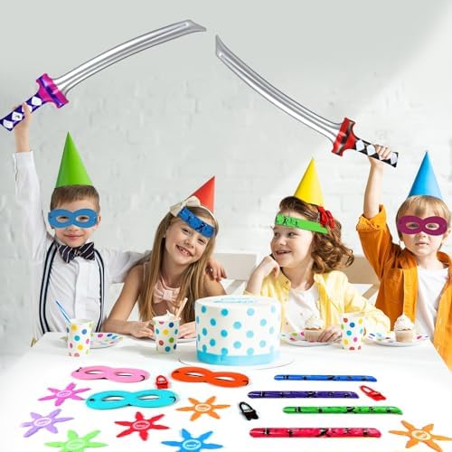 ZOIIWA 72Pcs Karate Party Favor Set for Kids Birthday Supplies