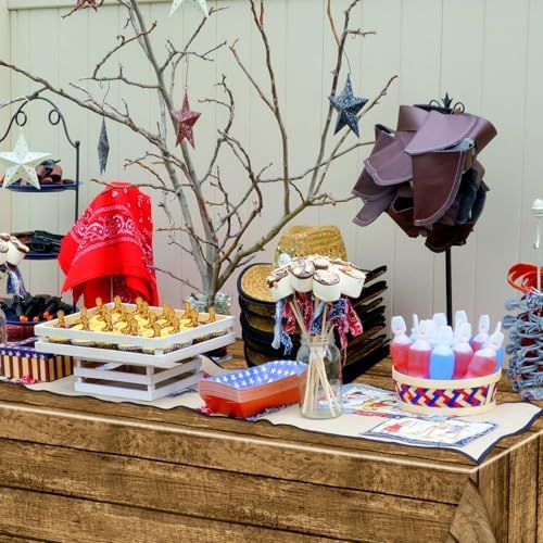 4 Pack Western Tablecloths 54x87 Inch Party Decor