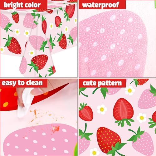 Augisteen Strawberry Party Tableware Set for 24 Guests