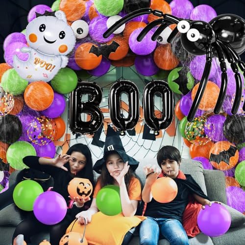 114 Pcs Halloween Balloons Garland Kit