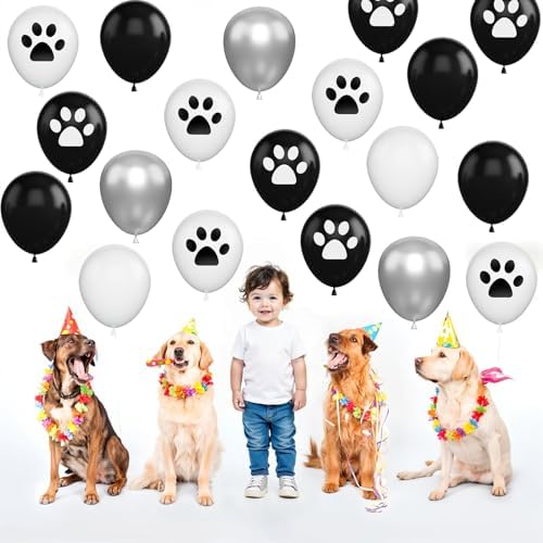 Dog Paw Balloons 30Pcs Set for Birthday Party Decor
