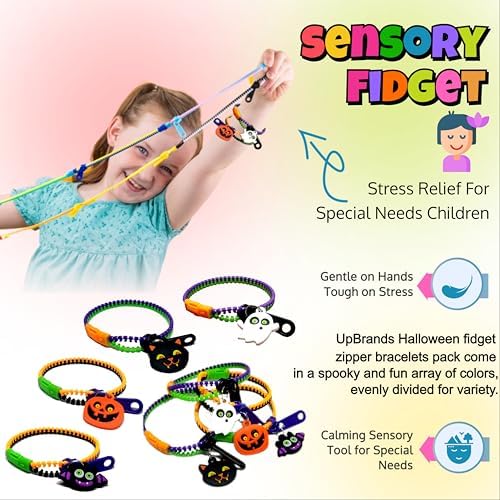 UpBrands 24-Pack Halloween Bracelets for Kids