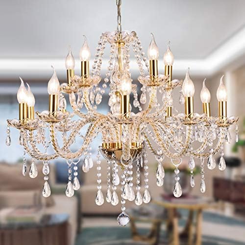 Panghuhu88 15 Light Crystal Chandelier Elegant Decor