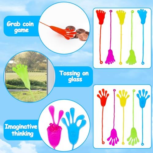 24pcs Sticky Hands Feet Party Favor Pack