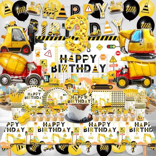 Construction Birthday Decorations 143 PCS Party Supplies