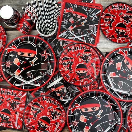 Lilwemen Ninja Birthday Party Decorations Set Serves 20