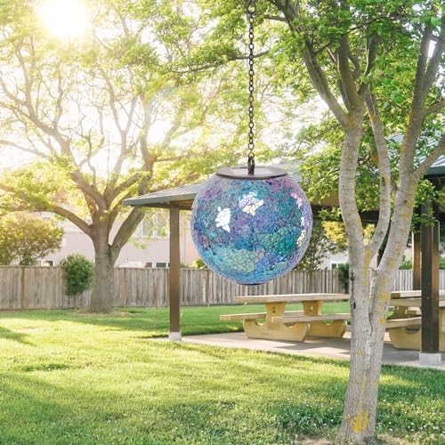 Wonder Solar Mosaic Gazing Ball Outdoor Lantern