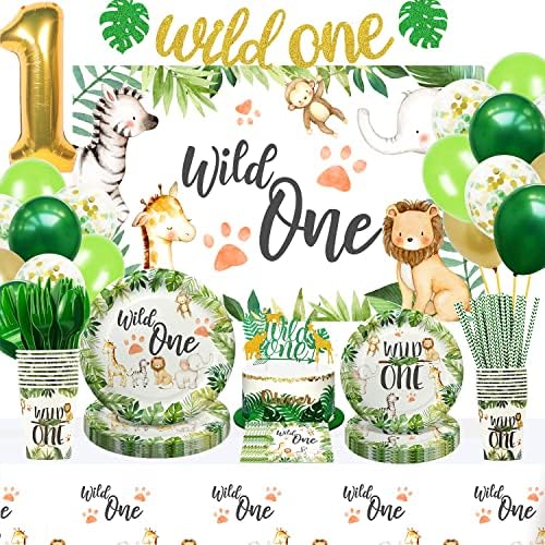 Wild One Birthday Decorations Jungle Theme Party Supplies