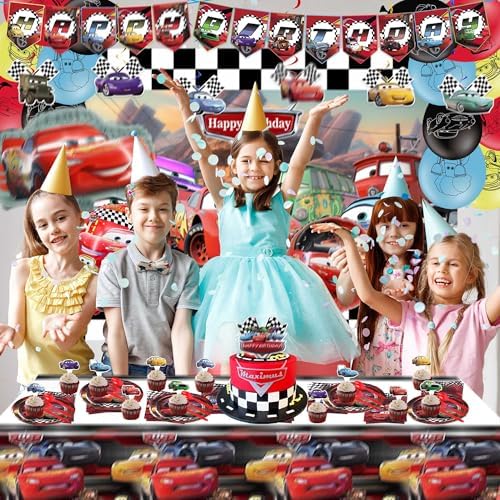 Kids Cartoon Birthday Party Decorations Set for 10 Guests