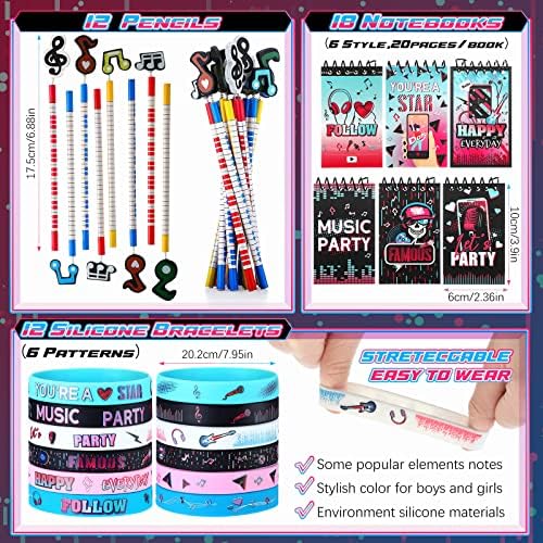 Jexine 128 Pcs Music Party Favor Kit