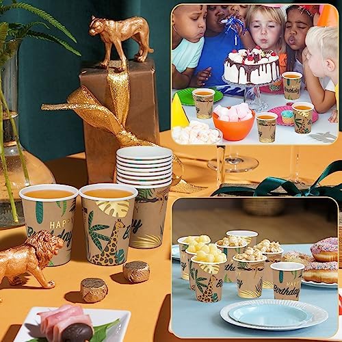 DYLIVeS Animal Birthday Paper Cups 9 Oz 50 Count