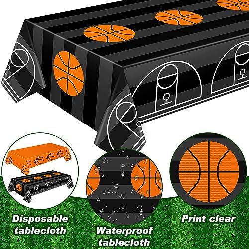Mixweer 4 Pcs Basketball Party Tablecloth 54x108 Inch