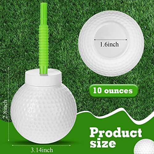 Sumind 24 Piece Golf Ball Cups with Straws and Lids