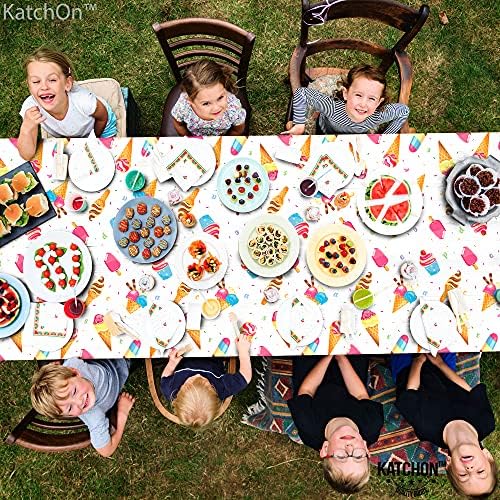 KatchOn 2 Piece Ice Cream Tablecloth - 54x108 Inch