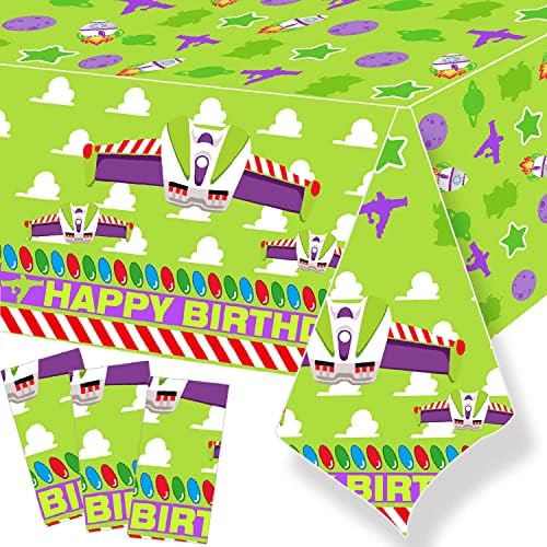 METIXOZE 3pcs Buzz Birthday Tablecloths