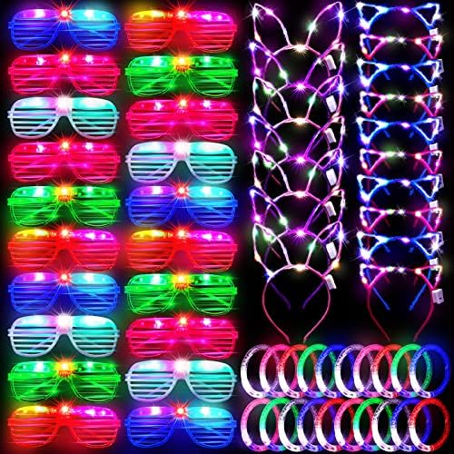 Elcoho 60 Piece Glow in the Dark Party Favor Set