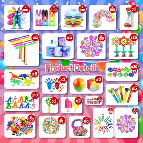 1000 Pcs Fidget Party Favor Toys Pack for Kids