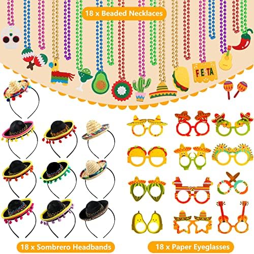 Fahacop 54 Piece Fiesta Party Supplies Set