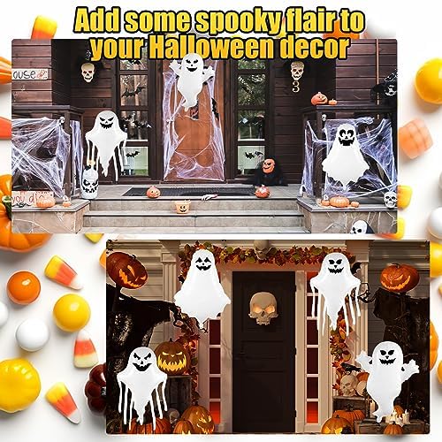 Liliful 6 Pack Halloween Ghost Balloons with Stickers