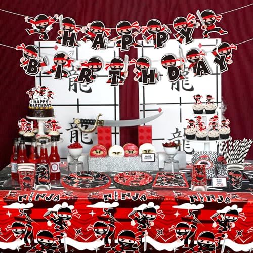 Lilwemen Ninja Birthday Party Decorations Set Serves 20
