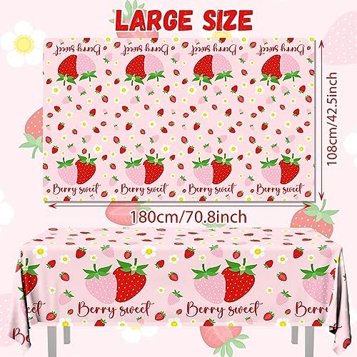 Strawberry Tablecloths for Birthday Party Decorations