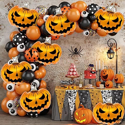 KatchOn Scary Halloween Pumpkin Balloons - 30 Inch Set