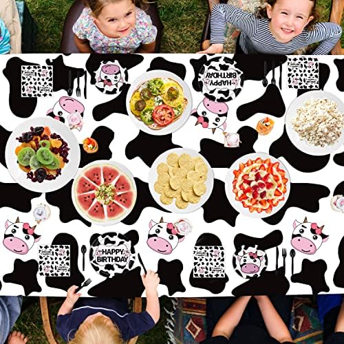 220 Pack Cow Print Party Supplies Farm Birthday Decorations