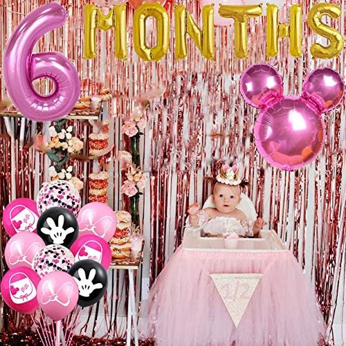 158 Pcs Pink Half Birthday Party Decorations Kit