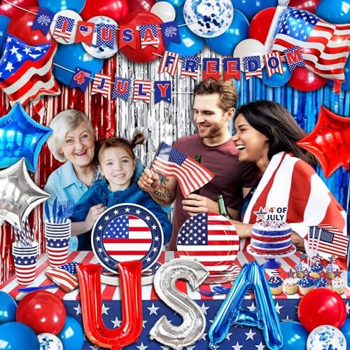 Party Spot 4th of July Decorations 272 pcs