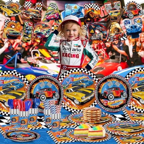 194pcs Race Car Party Decor Set for Kids
