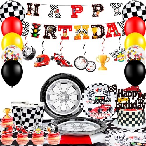 Race Car Birthday Party Decorations Set