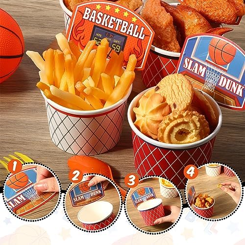 Dandat 96 Piece Basketball Themed Cups Party Decorations